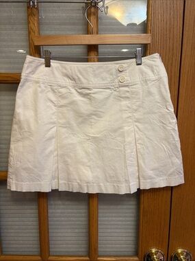 St. John's Bay Pleated Skort with Button Waist Detail